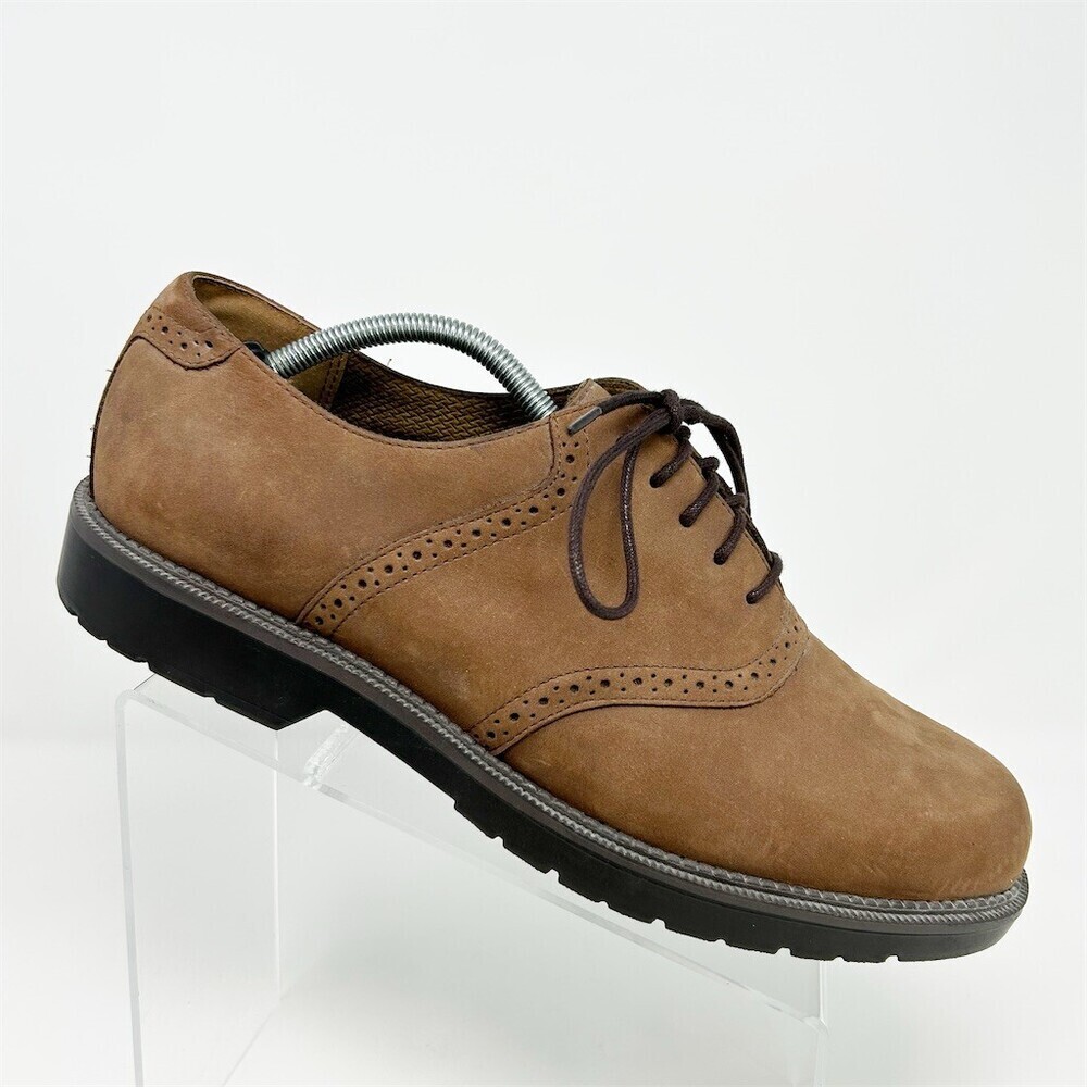 Dockers Men's Brown Wingtip Brogue Oxford Dress Shoes Lace Up Lug Sole Size 12